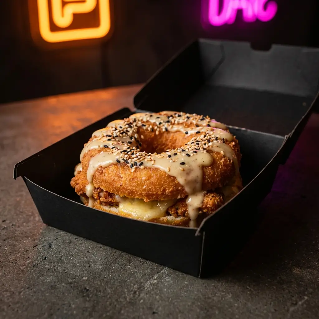 MENU CHICKEN DONUT CREAMY, Chicken Donuts My Khao Bordeaux