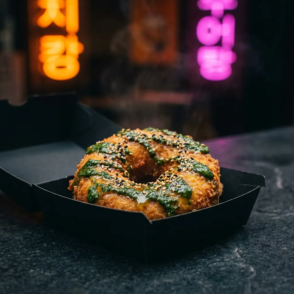 MENU CHICKEN DONUT GREEN, Chicken Donuts My Khao Bordeaux