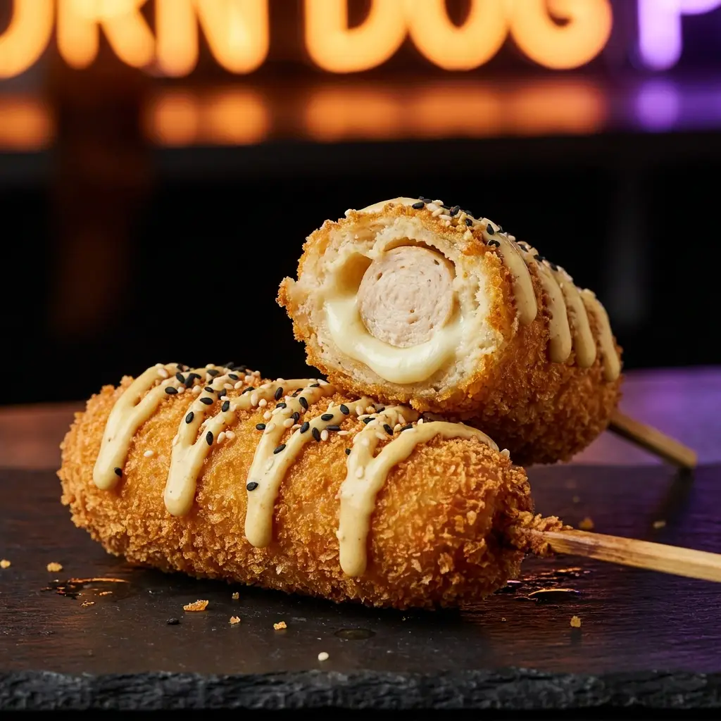 MENU CORN CREAMY, Corn Dogs My Khao Bordeaux