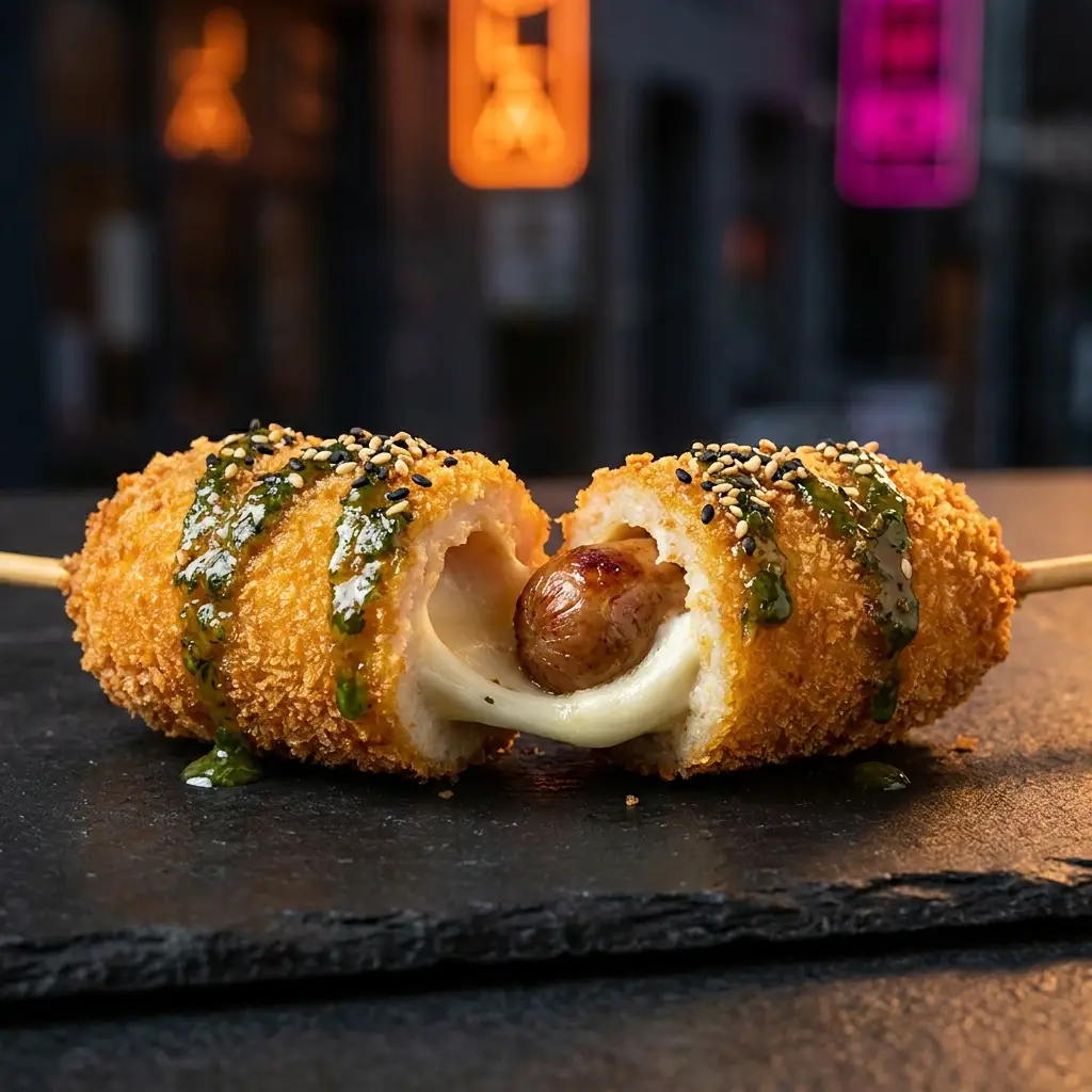 MENU CORN GREEN, Corn Dogs My Khao Bordeaux