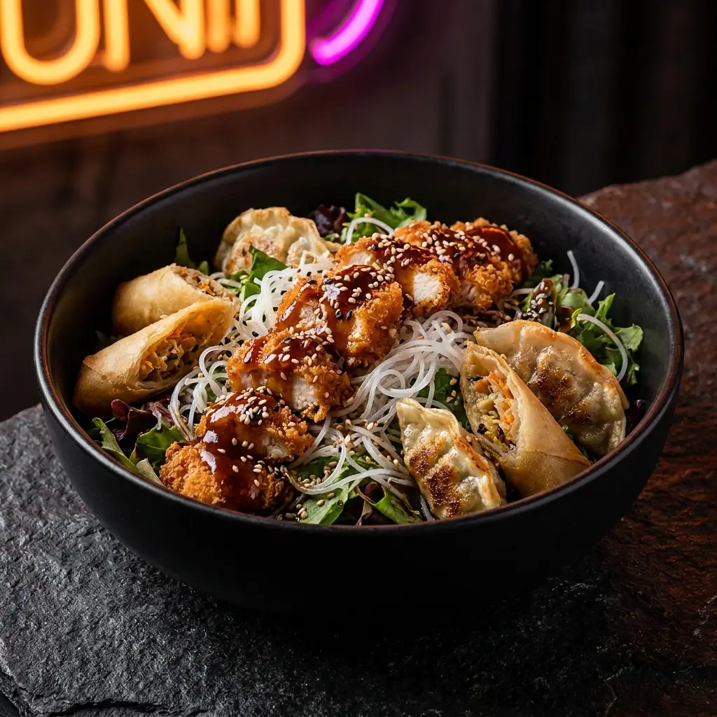 MENU KROUSTYBUN NEMS OU GYOZAS KATSU, Krousty Bun Nems ou Gyozas My Khao Bordeaux