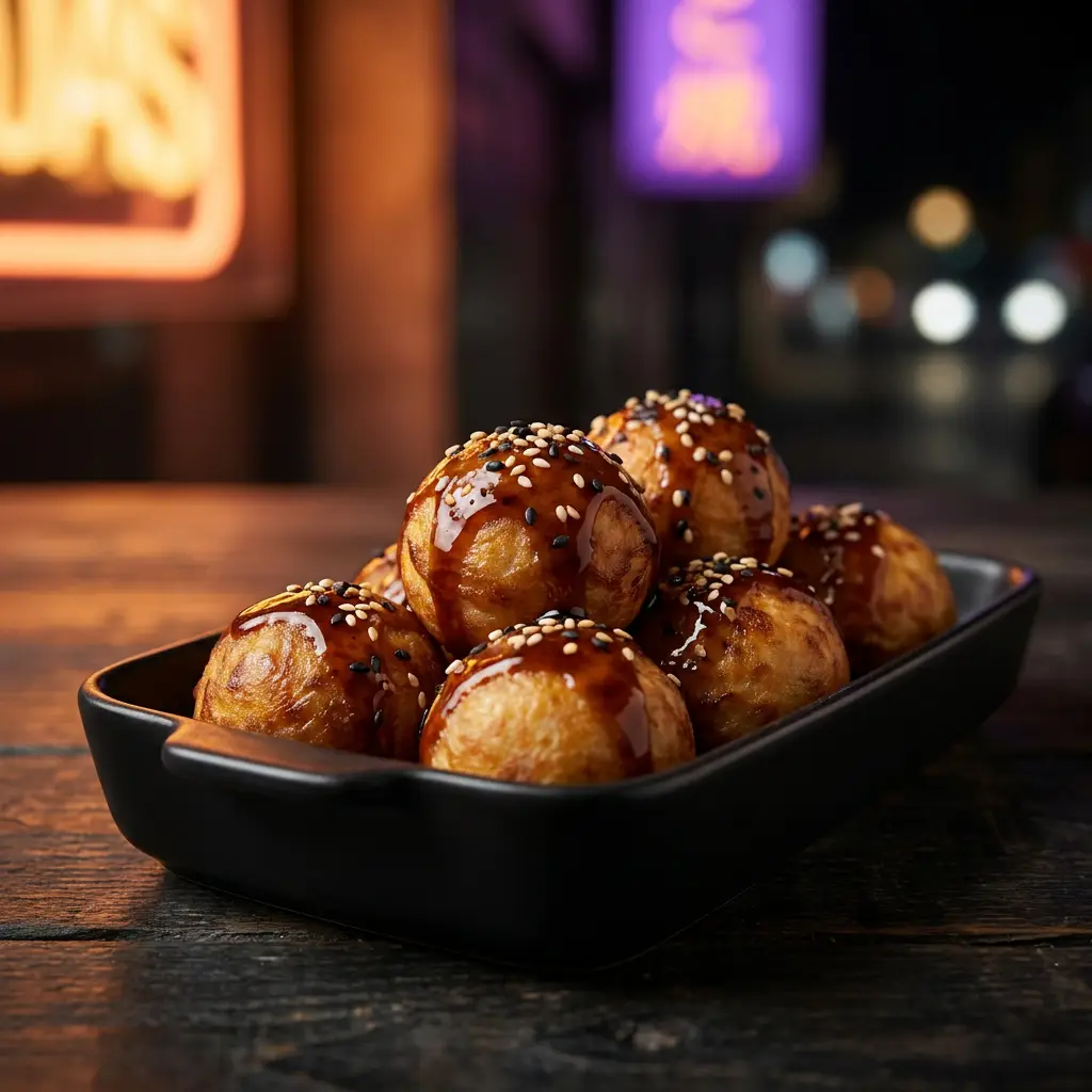 Takoyakis x4, Sides My Khao Bordeaux